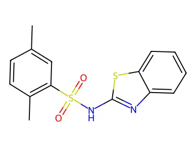 N-(1,3-benzothiazol-2-yl)-2,5-dimethylbenzenesulfonamide structure