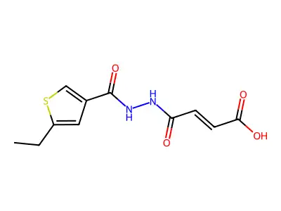 4-[2-(5-Ethylthiophene-3-carbonyl)hydrazinyl]-4-oxobut-2-enoic acid structure