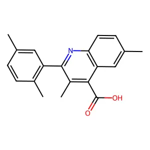 2-(2,5-Dimethylphenyl)-3,6-dimethylquinoline-4-carboxylic acid structure