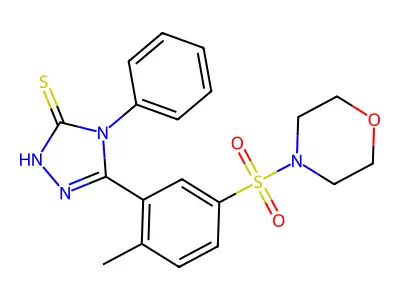 5-[2-methyl-5-(morpholine-4-sulfonyl)phenyl]-4-phenyl-4H-1,2,4-triazole-3-thiol structure