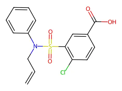4-Chloro-3-[phenyl(prop-2-en-1-yl)sulfamoyl]benzoic acid structure