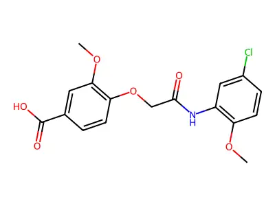 4-{[(5-Chloro-2-methoxyphenyl)carbamoyl]methoxy}-3-methoxybenzoic acid structure