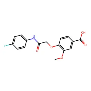 4-(((4-Fluorophenyl)carbamoyl)methoxy)-3-methoxybenzoic acid structure
