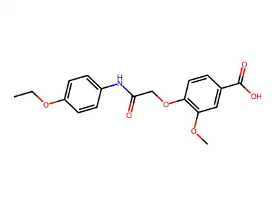 4-{[(4-Ethoxyphenyl)carbamoyl]methoxy}-3-methoxybenzoic acid structure