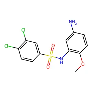 N-(5-amino-2-methoxyphenyl)-3,4-dichlorobenzene-1-sulfonamide structure