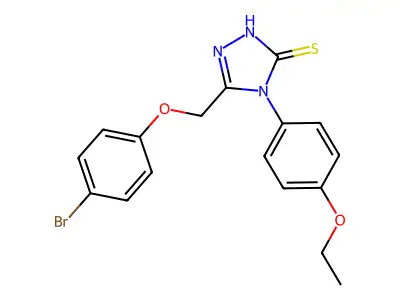 5-(4-bromophenoxymethyl)-4-(4-ethoxyphenyl)-4H-1,2,4-triazole-3-thiol structure