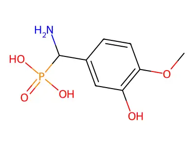 [Amino(3-hydroxy-4-methoxyphenyl)methyl]phosphonic acid structure