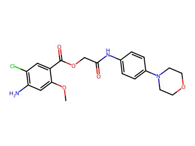 [2-(4-Morpholin-4-ylanilino)-2-oxoethyl] 4-amino-5-chloro-2-methoxybenzoate structure