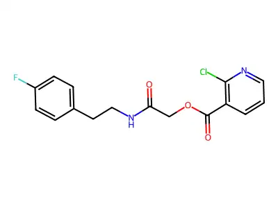 {[2-(4-Fluorophenyl)ethyl]carbamoyl}methyl 2-chloropyridine-3-carboxylate structure
