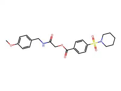 [2-[(4-Methoxyphenyl)methylamino]-2-oxoethyl] 4-piperidin-1-ylsulfonylbenzoate structure