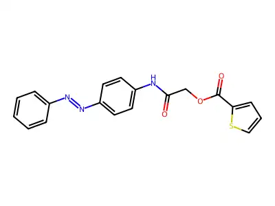 [2-oxo-2-(4-phenyldiazenylanilino)ethyl] thiophene-2-carboxylate structure
