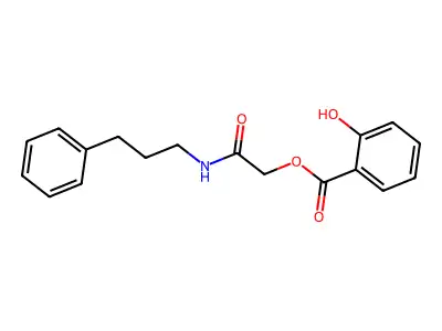 [2-Oxo-2-(3-phenylpropylamino)ethyl] 2-hydroxybenzoate structure