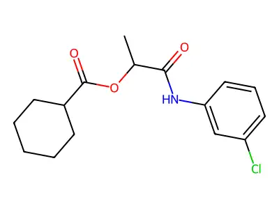 [1-(3-Chloroanilino)-1-oxopropan-2-yl] cyclohexanecarboxylate structure