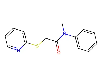 N-methyl-N-phenyl-2-pyridin-2-ylsulfanylacetamide structure