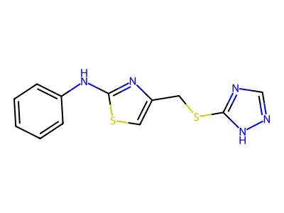 N-Phenyl-4-[(4h-1,2,4-Triazol-3-Ylsulfanyl)methyl]-1,3-Thiazol-2-Amine structure