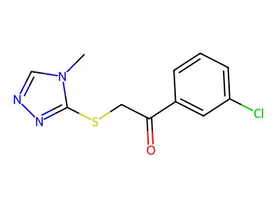 1-(3-Chlorophenyl)-2-((4-methyl-4h-1,2,4-triazol-3-yl)thio)ethan-1-one structure