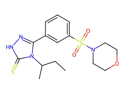 4-(butan-2-yl)-5-[3-(morpholine-4-sulfonyl)phenyl]-4H-1,2,4-triazole-3-thiol structure