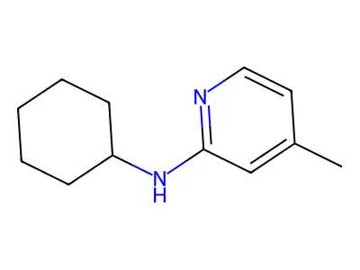 N-cyclohexyl-4-methylpyridin-2-amine structure