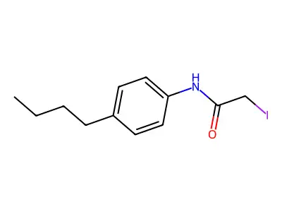 N-(4-butylphenyl)-2-iodoacetamide structure