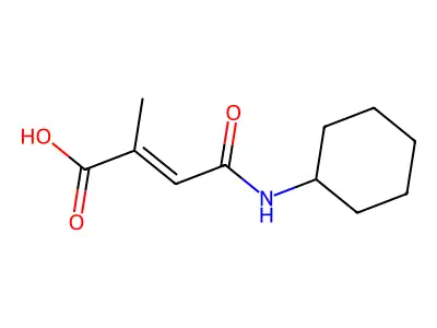 (E)-3-Cyclohexylcarbamoyl-2-methyl-acrylic acid structure