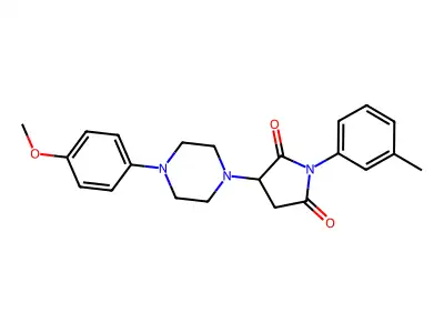 3-[4-(4-Methoxyphenyl)piperazin-1-yl]-1-(3-methylphenyl)pyrrolidine-2,5-dione structure