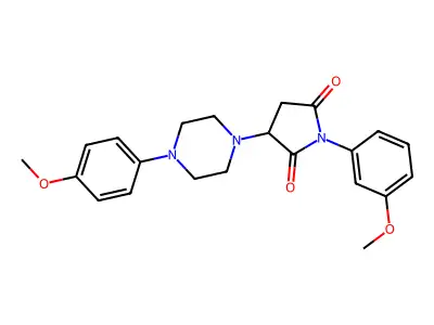 1-(3-Methoxyphenyl)-3-[4-(4-methoxyphenyl)piperazin-1-yl]pyrrolidine-2,5-dione structure