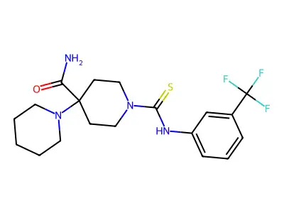 1'-{[3-(TRIFLUOROMETHYL)PHENYL]CARBAMOTHIOYL}-[1,4'-BIPIPERIDINE]-4'-CARBOXAMIDE structure