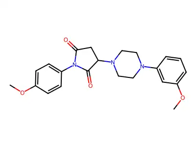 1-(4-Methoxyphenyl)-3-[4-(3-methoxyphenyl)piperazin-1-yl]pyrrolidine-2,5-dione structure