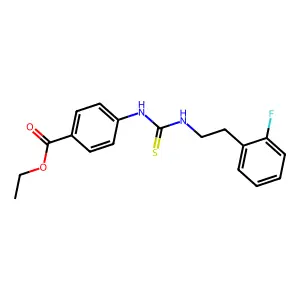 Ethyl 4-({[2-(2-fluorophenyl)ethyl]carbamothioyl}amino)benzoate structure