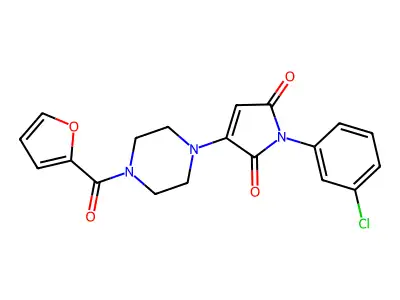 1-(3-Chlorophenyl)-3-[4-(furan-2-carbonyl)piperazin-1-yl]pyrrole-2,5-dione structure