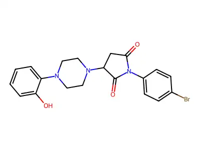 1-(4-Bromophenyl)-3-[4-(2-hydroxyphenyl)piperazin-1-yl]pyrrolidine-2,5-dione structure