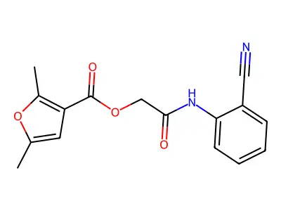 [2-(2-Cyanoanilino)-2-oxoethyl] 2,5-dimethylfuran-3-carboxylate structure
