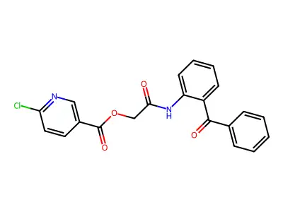 [(2-Benzoylphenyl)carbamoyl]methyl 6-chloropyridine-3-carboxylate structure