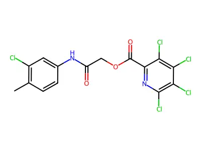 [(3-CHLORO-4-METHYLPHENYL)CARBAMOYL]METHYL 3,4,5,6-TETRACHLOROPYRIDINE-2-CARBOXYLATE structure
