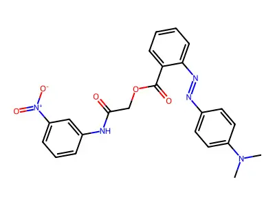 (3-nitrophenyl)carbamoylmethyl 2-(4-dimethylaminophenyl)diazenylbenzoate structure