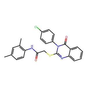 2-{[3-(4-chlorophenyl)-4-oxo-3,4-dihydroquinazolin-2-yl]sulfanyl}-N-(2,4-dimethylphenyl)acetamide structure