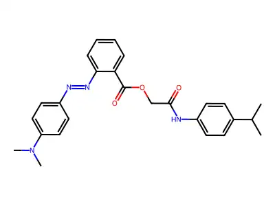 Benzoic acid, 2-[2-[4-(dimethylamino)phenyl]diazenyl]-, 2-[[4-(1-methylethyl)phenyl]amino]-2-oxoethyl ester structure