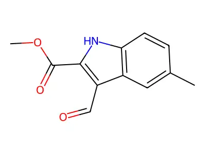 methyl 3-formyl-5-methyl-1H-indole-2-carboxylate structure