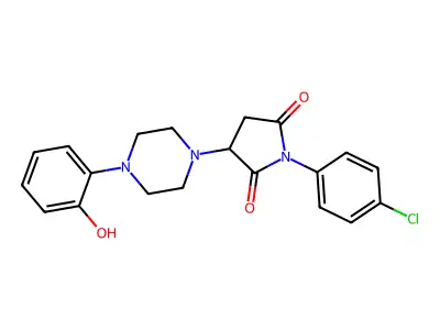 1-(4-Chlorophenyl)-3-[4-(2-hydroxyphenyl)piperazin-1-yl]pyrrolidine-2,5-dione structure