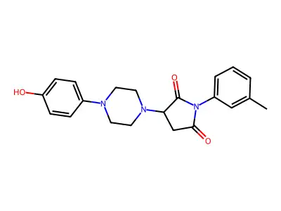 3-[4-(4-Hydroxyphenyl)piperazin-1-yl]-1-(3-methylphenyl)pyrrolidine-2,5-dione structure