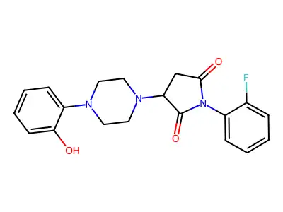 1-(2-Fluorophenyl)-3-[4-(2-hydroxyphenyl)piperazin-1-yl]pyrrolidine-2,5-dione structure