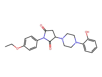 1-(4-Ethoxyphenyl)-3-[4-(2-hydroxyphenyl)piperazinyl]azolidine-2,5-dione structure