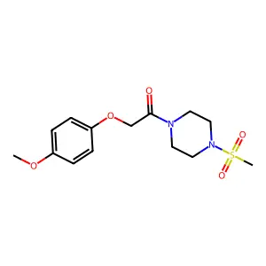 2-(4-Methoxyphenoxy)-1-(4-methylsulfonylpiperazin-1-yl)ethanone structure