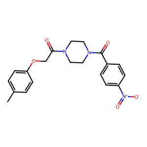 2-(4-Methylphenoxy)-1-[4-(4-nitrobenzoyl)piperazin-1-yl]ethanone structure