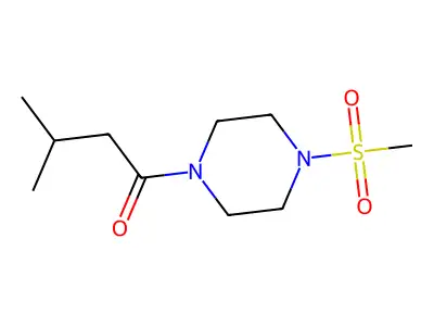 1-(3-Methylbutanoyl)-4-(methylsulfonyl)piperazine structure