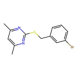 2-[(3-Bromobenzyl)sulfanyl]-4,6-dimethylpyrimidine structure