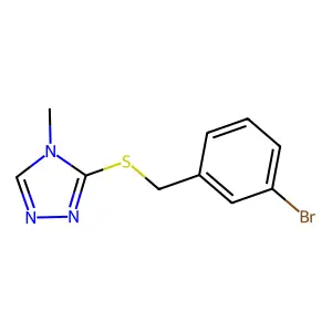3-[(3-Bromophenyl)methylsulfanyl]-4-methyl-1,2,4-triazole structure