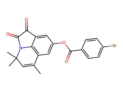 4,4,6-trimethyl-1,2-dioxo-1,2-dihydro-4H-pyrrolo[3,2,1-ij]quinolin-8-yl 4-bromobenzoate structure