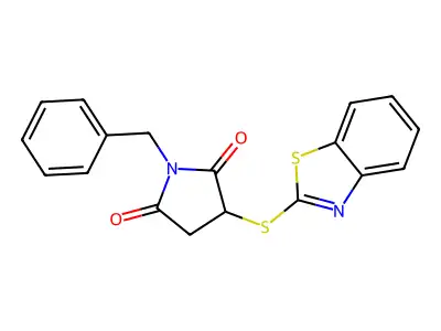3-(1,3-Benzothiazol-2-ylsulfanyl)-1-benzylpyrrolidine-2,5-dione structure
