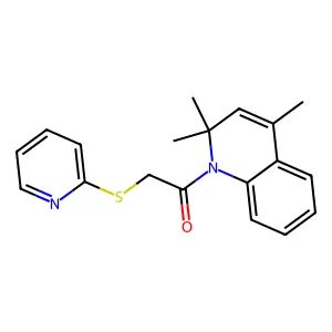 2,2,4-Trimethyl-1-[(pyridin-2-ylthio)acetyl]-1,2-dihydroquinoline structure